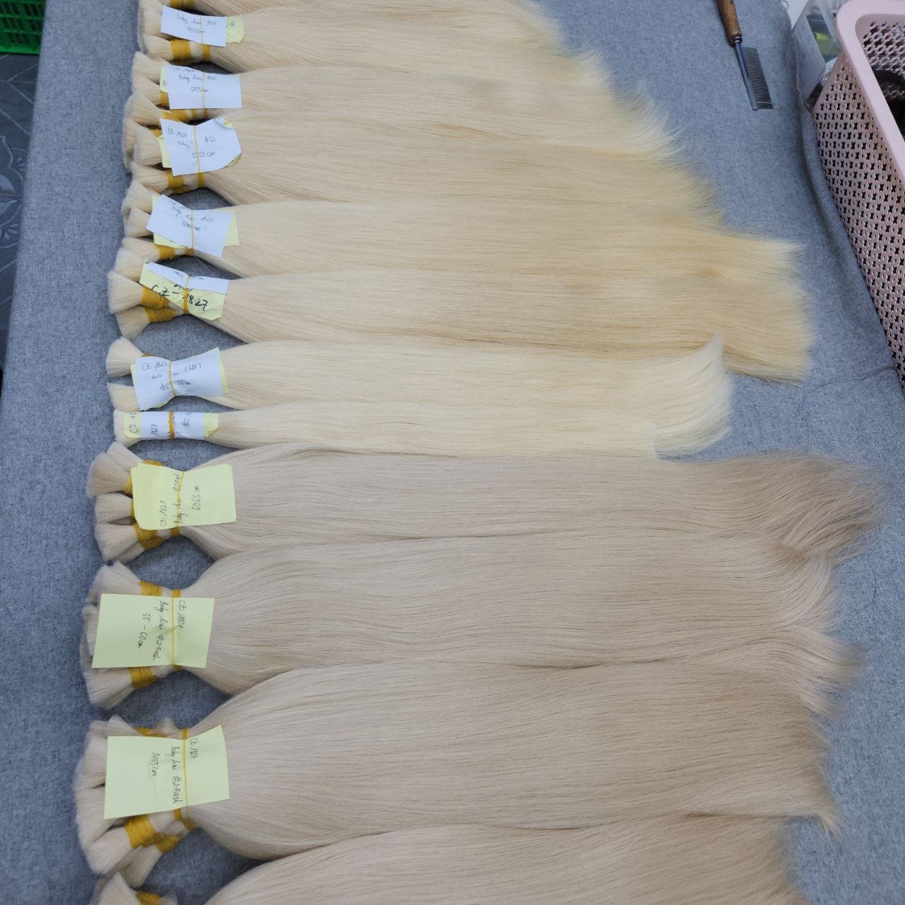 Buy Wholesale Bulk Hair Extensions 100% Human Bulk Straight Hair Vietnamese Raw Virgin Hair Bleaching Bundles One Single Donor