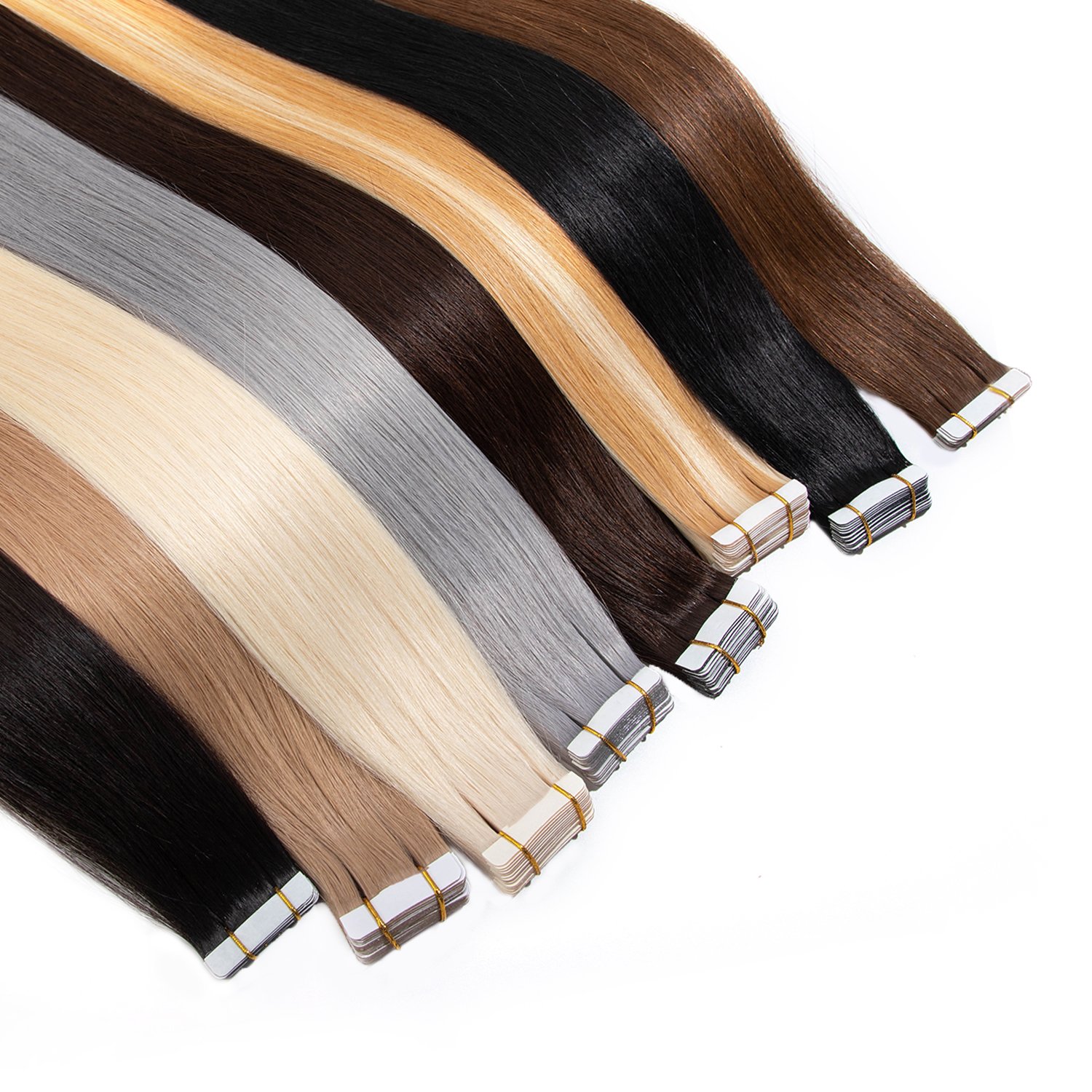 Russian Human Hair Double Drawn Tape Hair Extension European Tape In Human Hair Extensions Remy