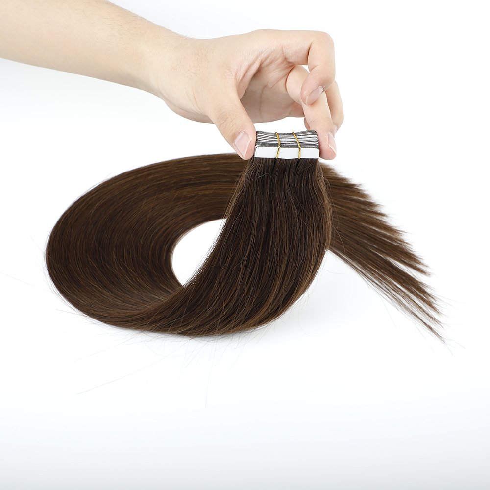Russian Human Hair Double Drawn Tape Hair Extension European Tape In Human Hair Extensions Remy