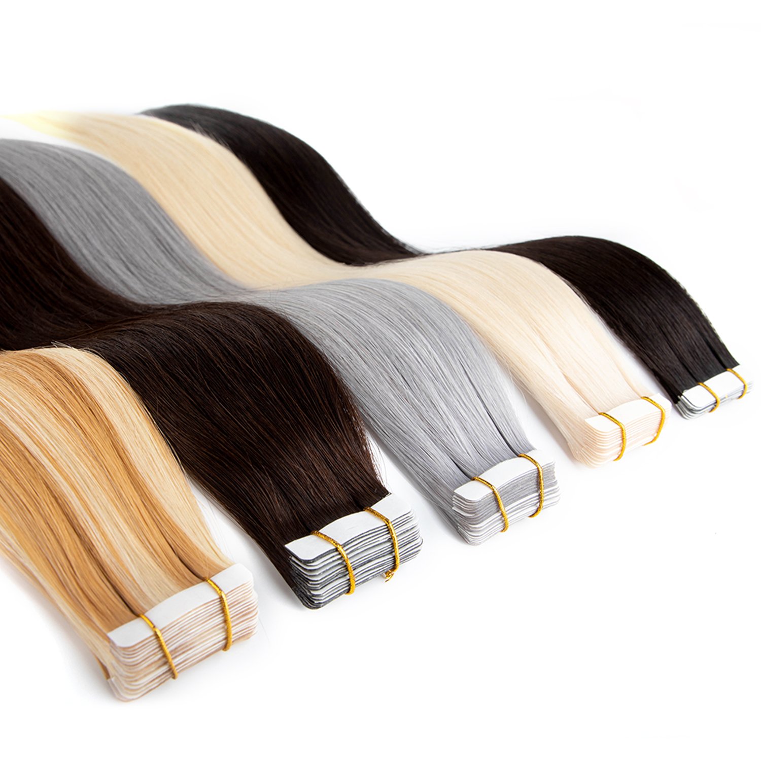 Russian Human Hair Double Drawn Tape Hair Extension European Tape In Human Hair Extensions Remy