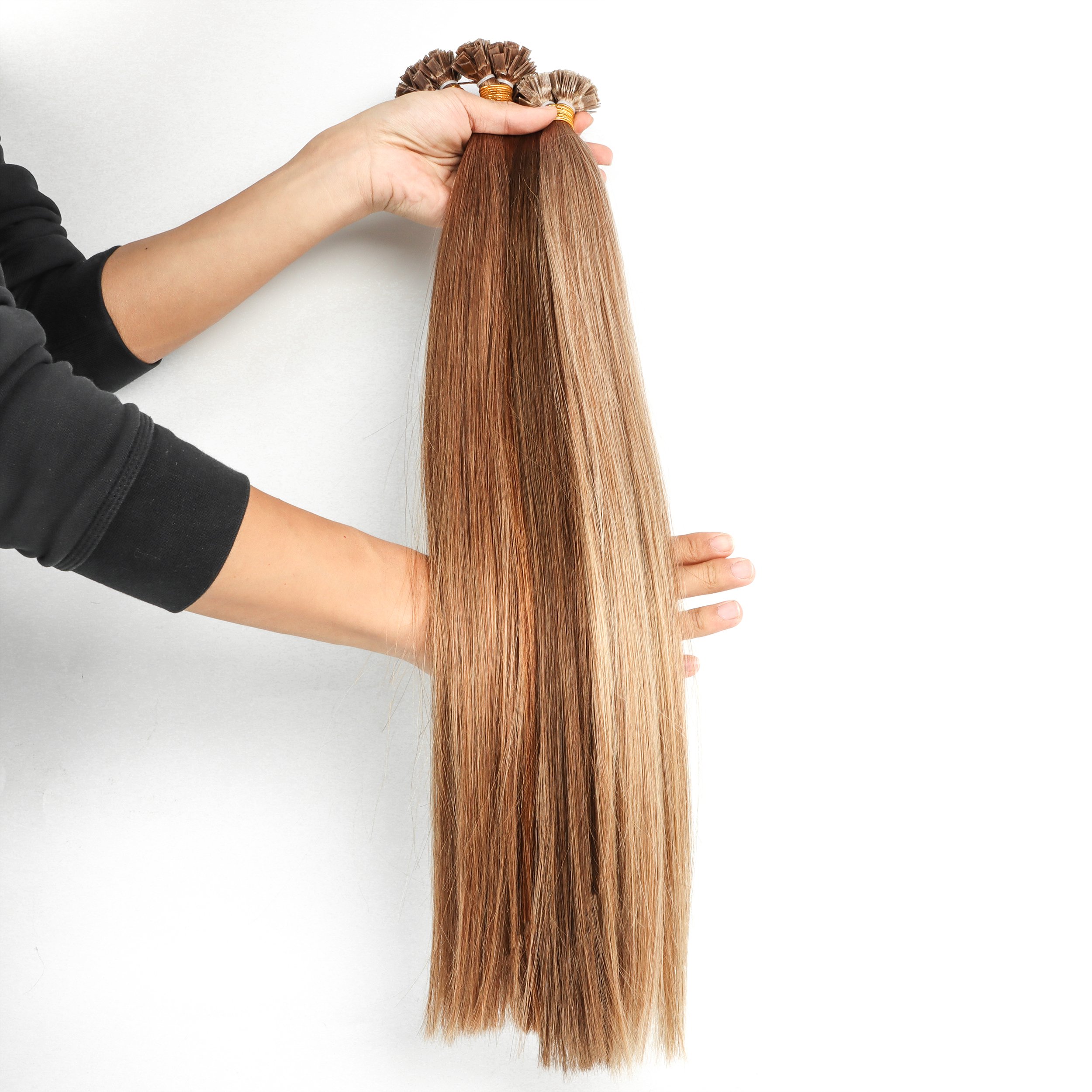 Hot Selling High Quality Double Drawn I Tip Human Hair Extensions Raw Straight Hair Double Drawn Human Hair