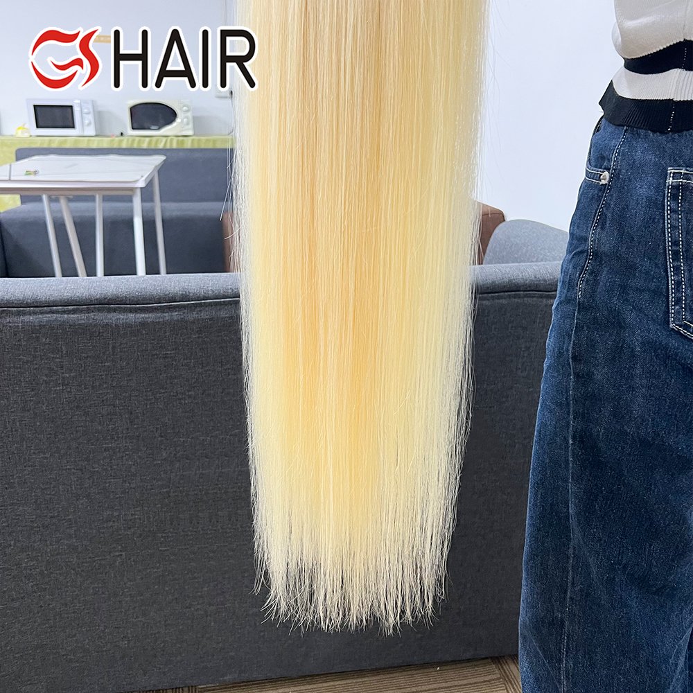 GS Wholesale 10A Grade 613 Hair Vendors,Raw Virgin Cuticle Aligned Brazilian Hair Bundles,40 Inch Blonde Human Hair Extension