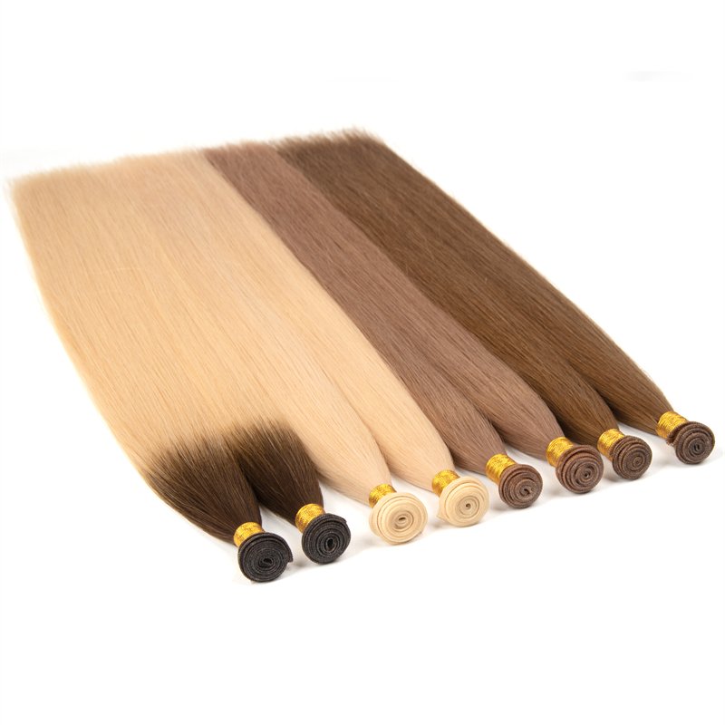 Wholesale European Virgin Hair Thinnest Invisible Hair Bundles Double Drawn Cuticle Aligned Genius Weft Human Hair Extensions