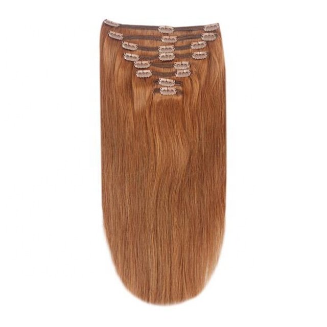 One Piece Clip In Human Hair Extensions Colored #30 Clip In Hair Extensions Natural Hair