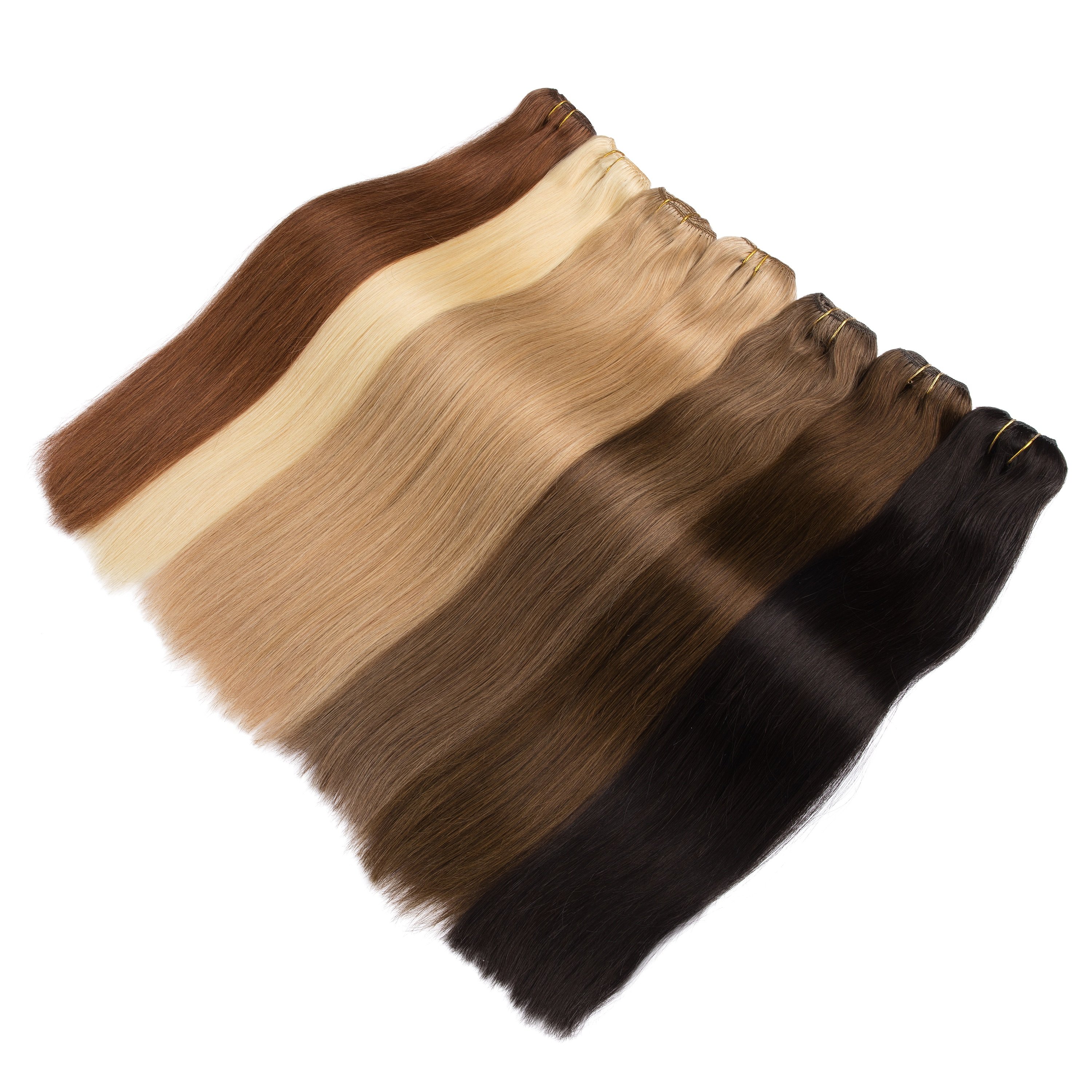 One Piece Clip In Human Hair Extensions Colored #30 Clip In Hair Extensions Natural Hair