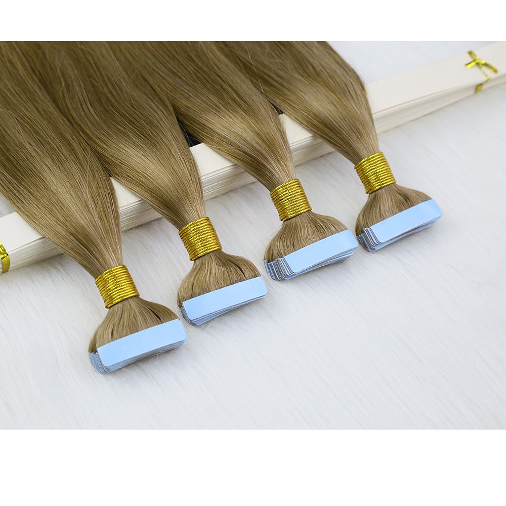 Highlight Piano Balayage Strong Adhesive Tape Double Drawn Invisible Skin Weft 100Remy Russian PU Tape ins Human Hair Extensions
