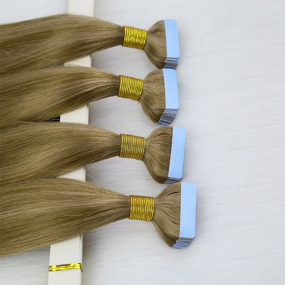 Highlight Piano Balayage Strong Adhesive Tape Double Drawn Invisible Skin Weft 100Remy Russian PU Tape ins Human Hair Extensions