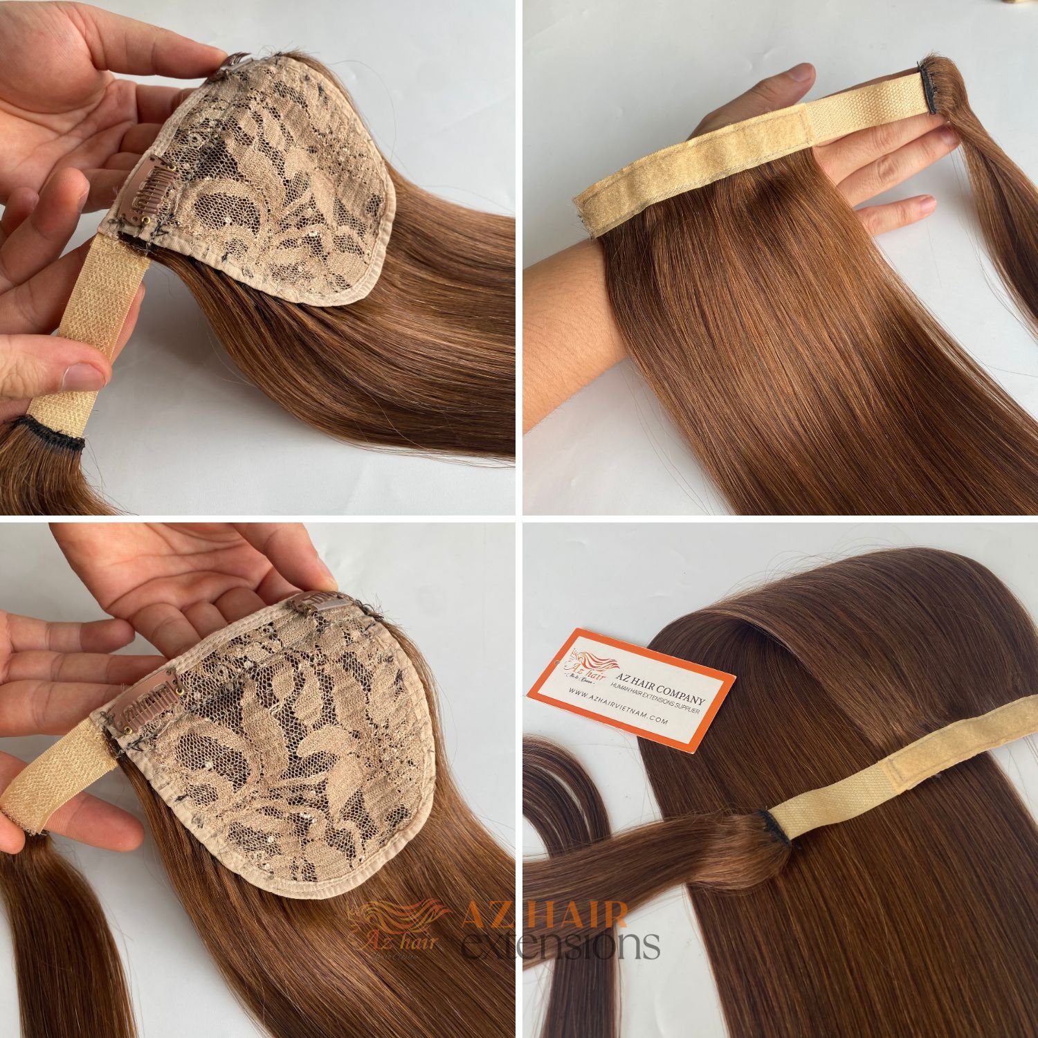 High Fashion 2024 Ponytail Hair Extensions All Colors Full Lengths 100% Raw Vietnamese Human Hair Best Price