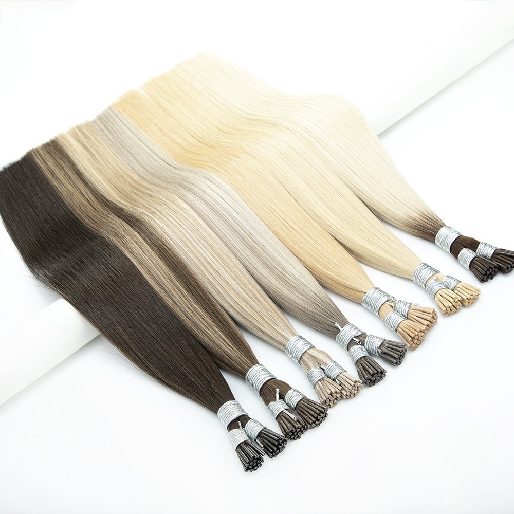 European Remy i tips human hair 100% Real Human Hair Extension,Stick I Tip Prebonded Hair Extension