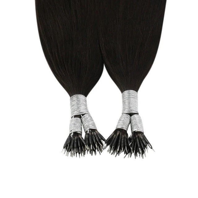 Cheap Wholesale Remy Hair Supplier Keratin Hair Extensions Pure Raw Unprocessed Virgin Nano Tip Human Hair Extension