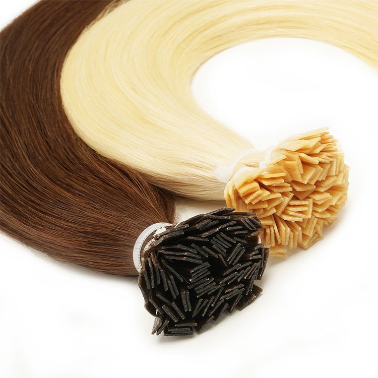 Wholesale Flat Tip Italian Keratin Pre Bonded Human Hair Extensions Remy Double Drawn U Tip I Tip Hair Extension