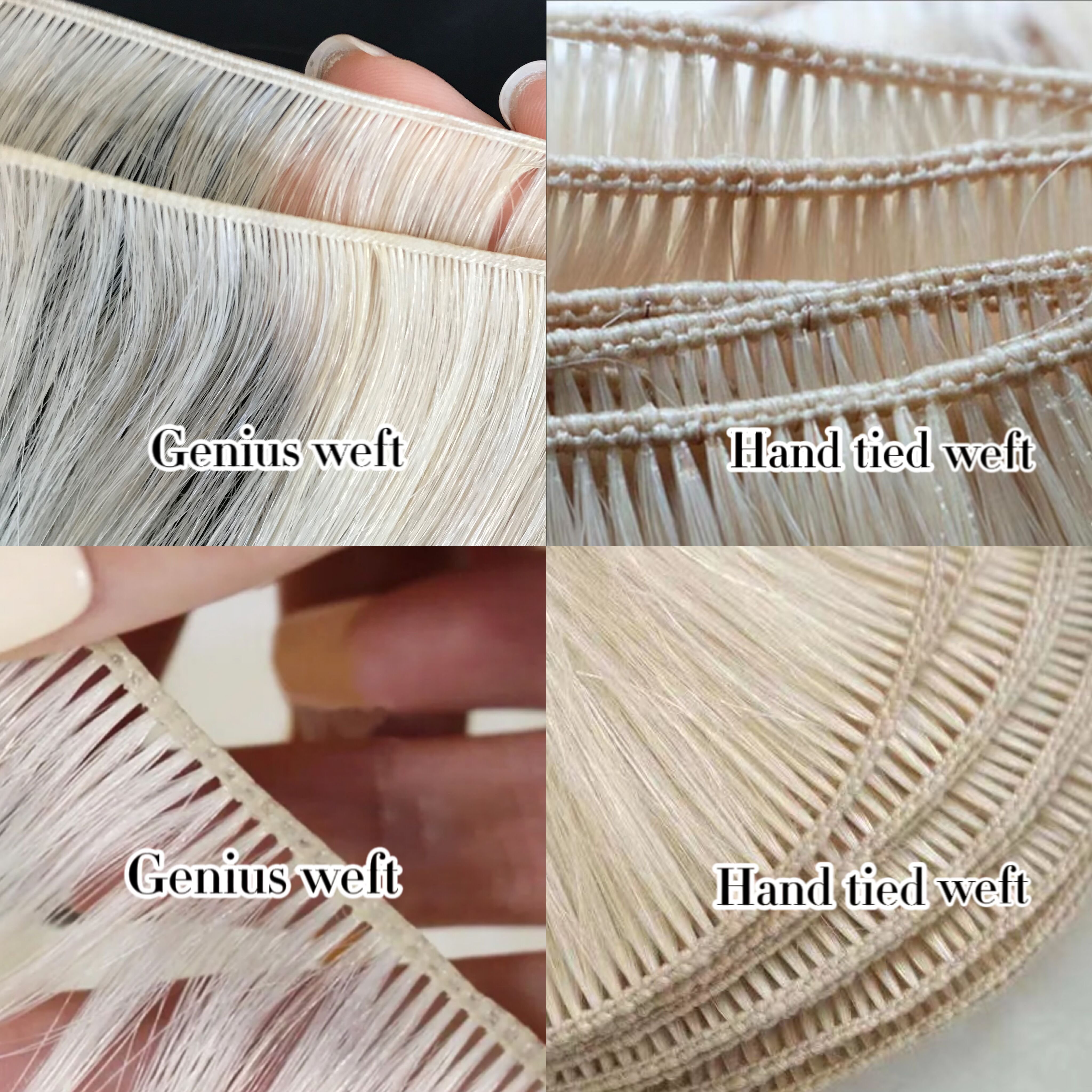 100% Unprocessed Virgin Wholesale european cuticle aligned double drawn virgin russian hair Human Hair Extension genius weft