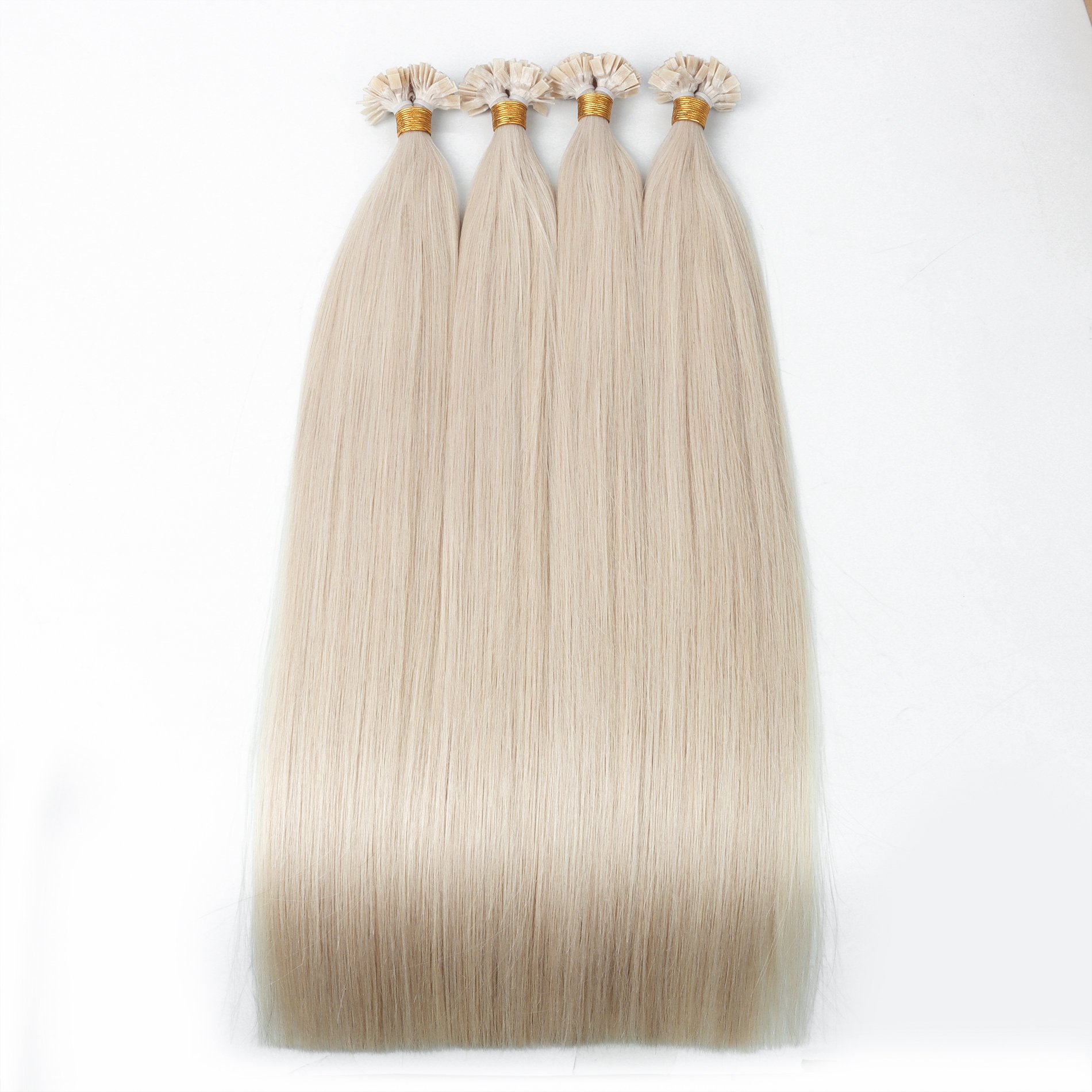 Luxury Quality 100% Cuticle Aligned Human Hair Pre-bonded Human Hair Extensions Italian Keratin Flat Tip hair extension