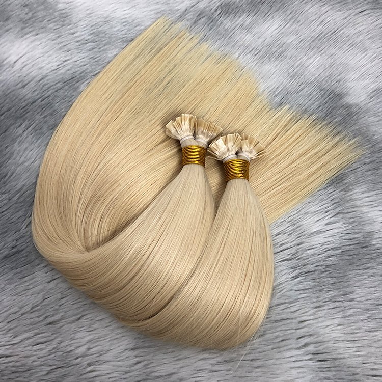 Luxury Quality 100% Cuticle Aligned Human Hair Pre-bonded Human Hair Extensions Italian Keratin Flat Tip hair extension