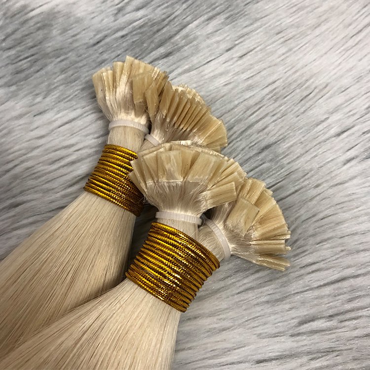 Luxury Quality 100% Cuticle Aligned Human Hair Pre-bonded Human Hair Extensions Italian Keratin Flat Tip hair extension