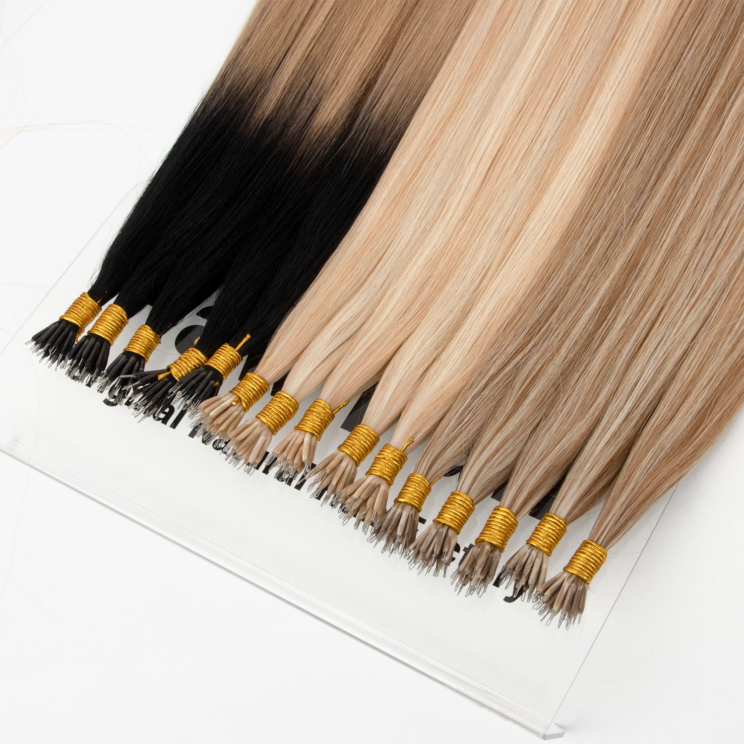 Wholesale Double Drawn Micro Remy Russian Nano Ring Hair Extension Nano Ring Human Hair Extensions