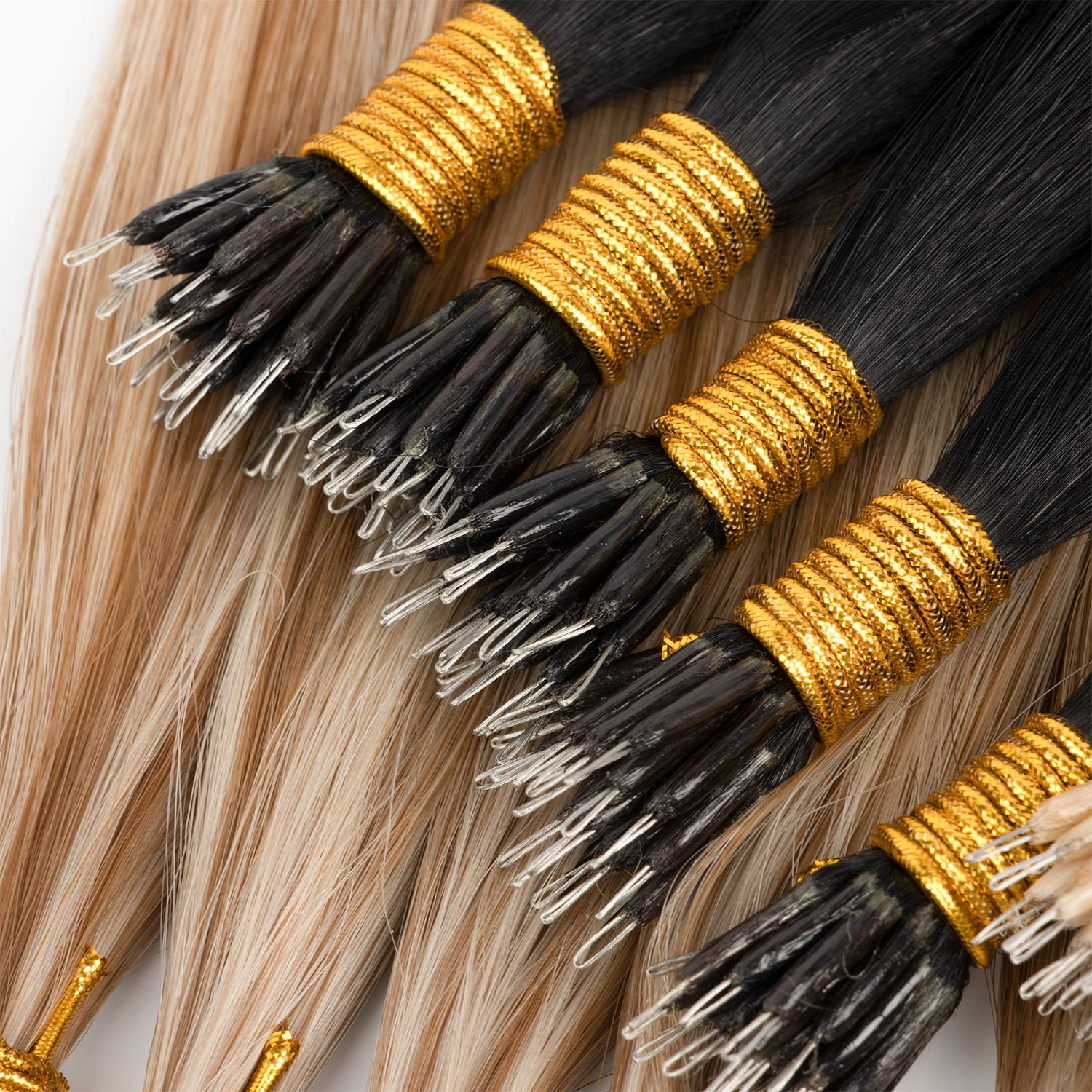 Wholesale Double Drawn Micro Remy Russian Nano Ring Hair Extension Nano Ring Human Hair Extensions