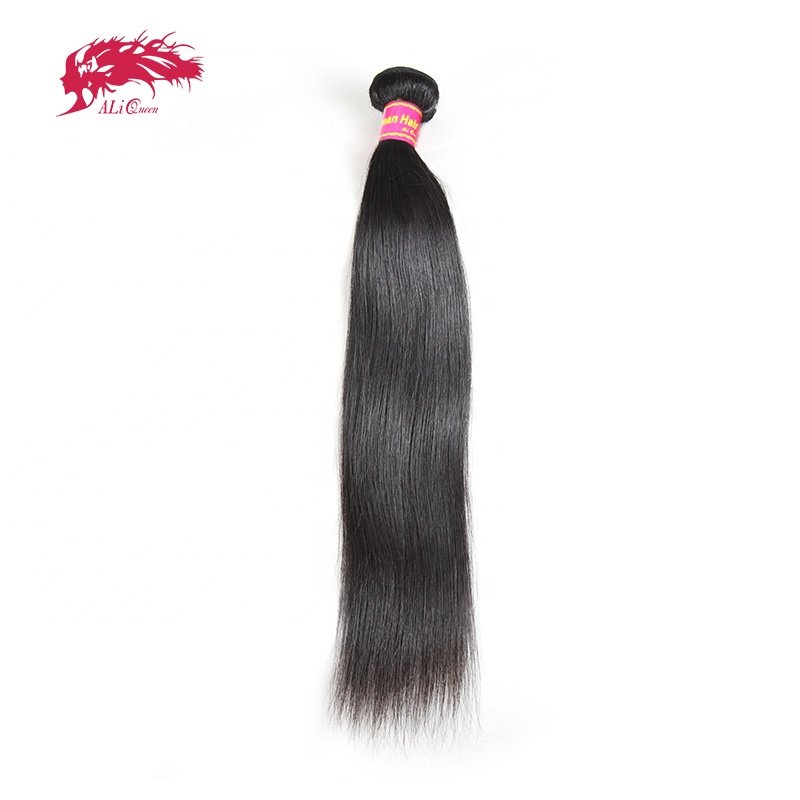 Ali Queen Hair Brazilian Straight Weave Bundles 8"-30" Remy Virgin Hair Natural Color 100% Human Hair Extension