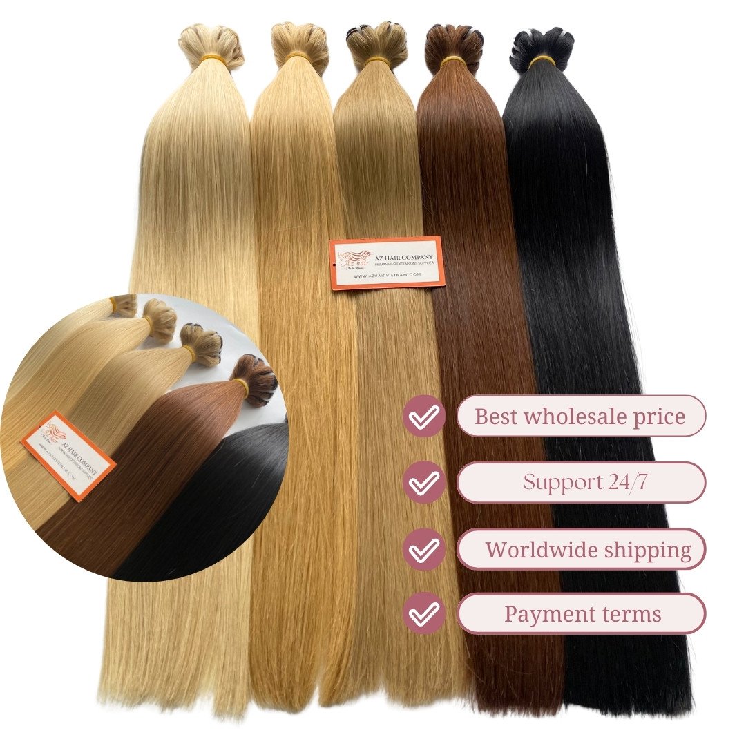 100% Raw Vietnamese Hair Extensions Weft Bone Straight Virgin Full Cuticle Aligned Hair Fast Shipping