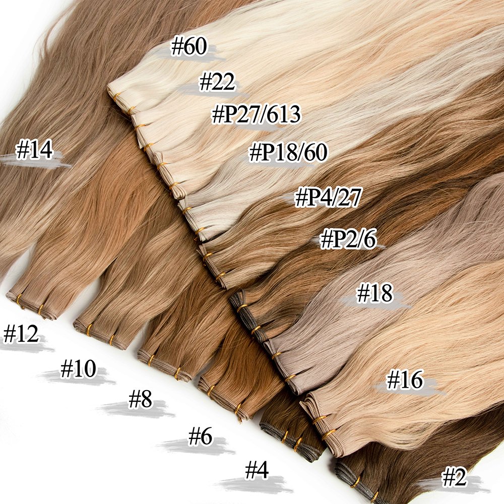 Top Quality Double Drawn Genius Weft Thin Invisible Hand Tied Weft Hair Extension Can Be Cut Remy Genius Weft Hair