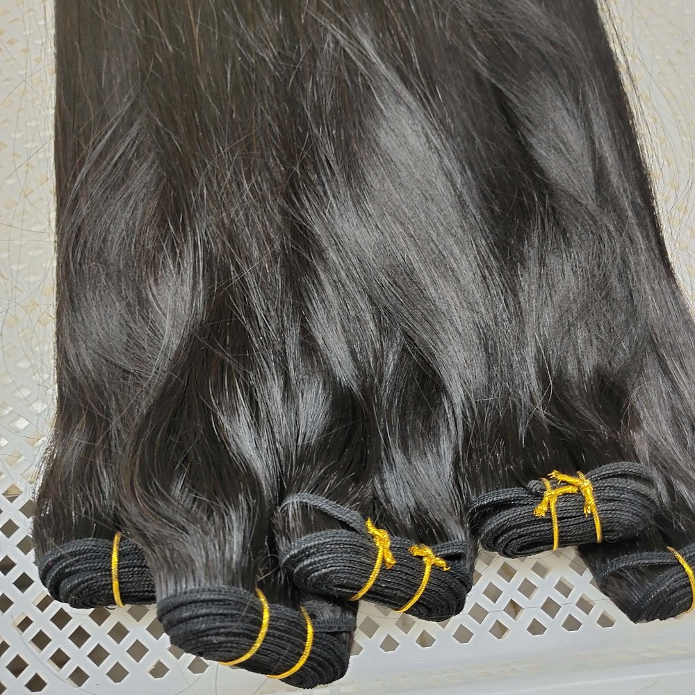 Cheap Wholesale Raw Indian Natural Human Hair Machine Weft Extensions De Cheveux Humains Vierges