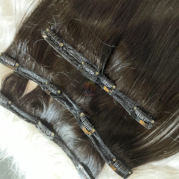 Best Quality Super Double Drawn Natural Color Kinky Curly Clip In Human Hair Extensions For Black Women