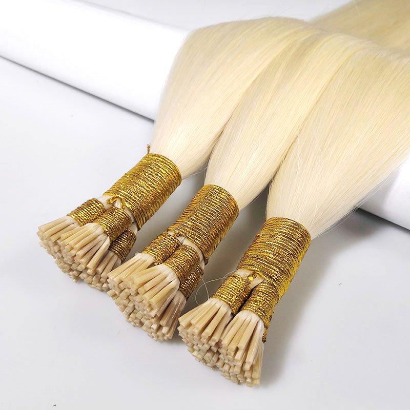 Wholesale 10A Remy Straight Hair Extension,Blonde i Tip Hair,i Tip Hair Extension