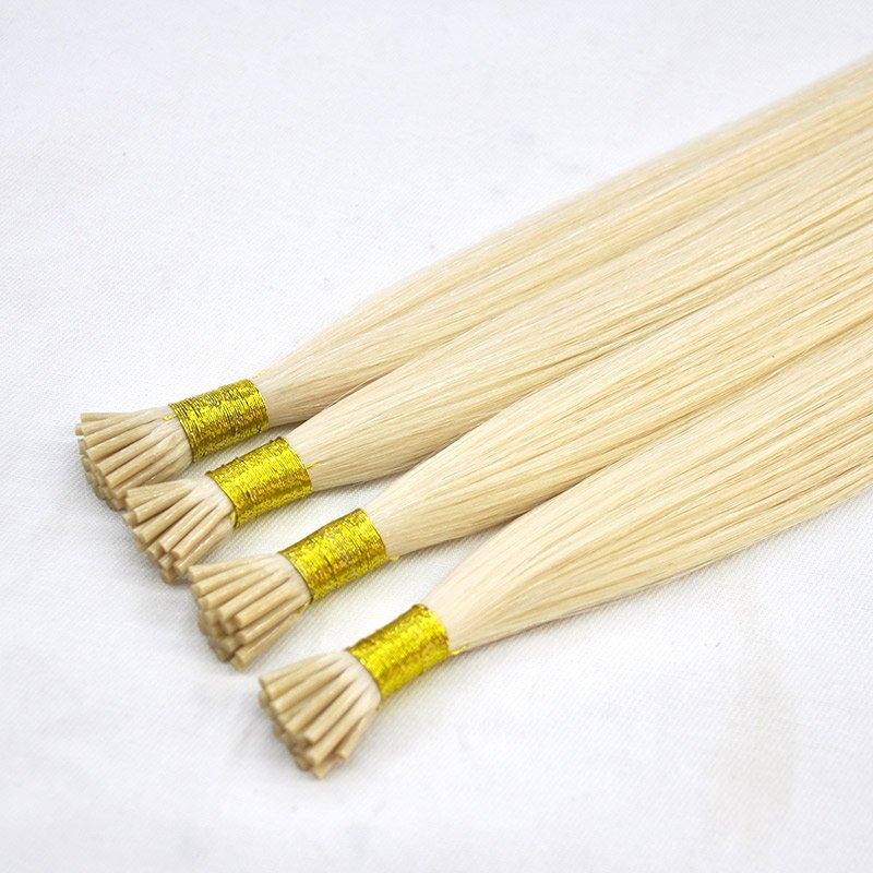 Wholesale 10A Remy Straight Hair Extension,Blonde i Tip Hair,i Tip Hair Extension