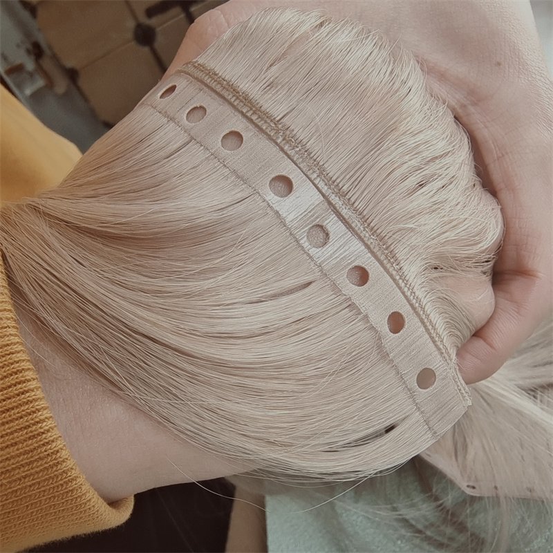 2024 New Trend Invisible Genius Hole Weft 100% Cuticle Aligned Seamless Virgin Human Hair Extensions Chinese Hair Free Shedding