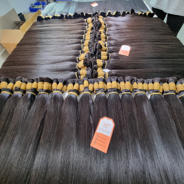 Best Selling Virgin Bulk Hair Extensions From 100% Vietnamese Raw Human Hair Can Be Bleached Whosale Price