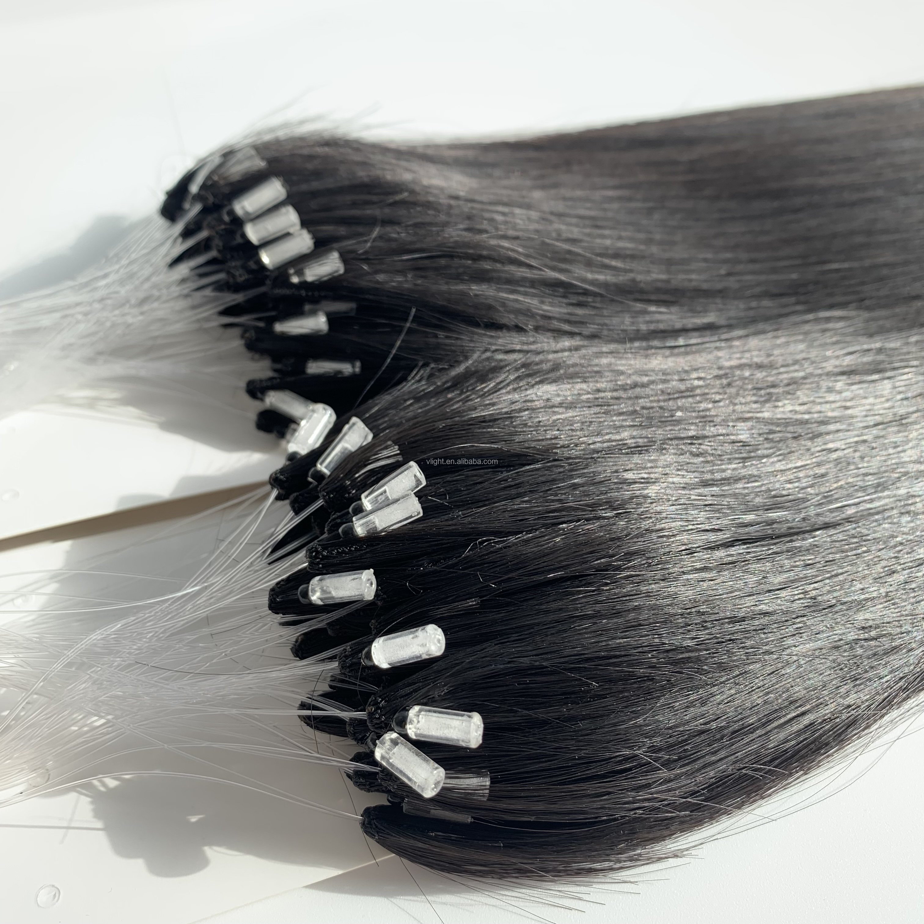 V Light Factory Direct Hair Extensions 100% Human Hair High Comfort and Invisible Effect Feather PVC Bag Hair Extention 20 Inch