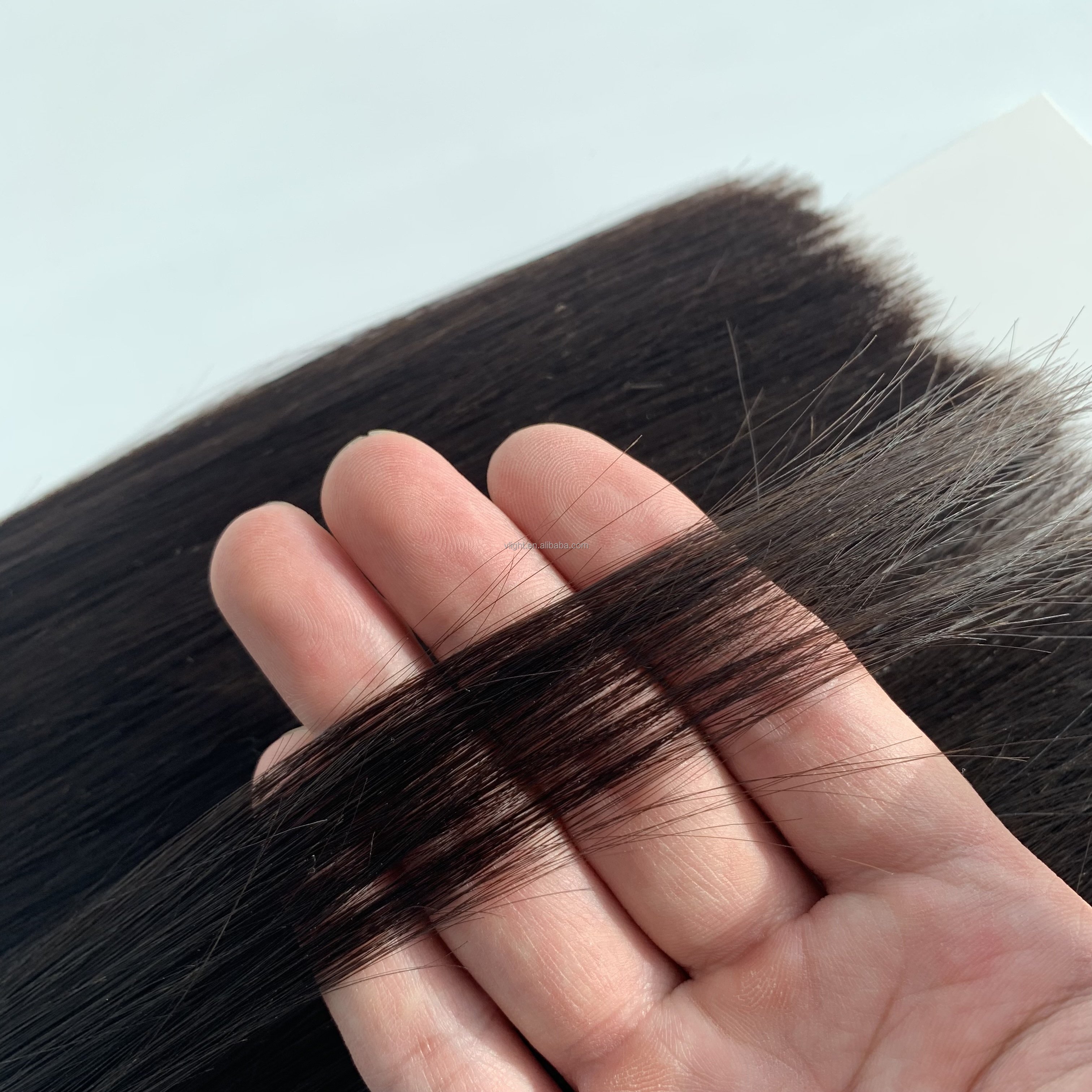 V Light Factory Direct Hair Extensions 100% Human Hair High Comfort and Invisible Effect Feather PVC Bag Hair Extention 20 Inch