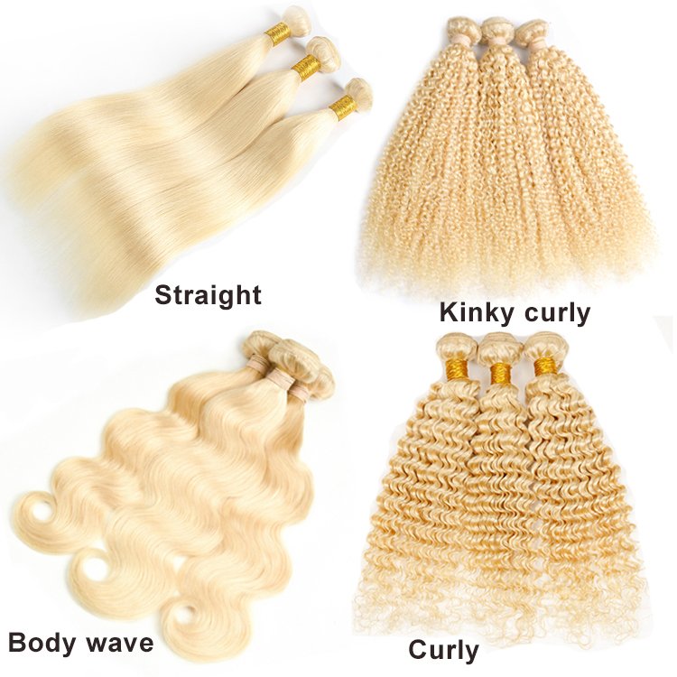 Wholesale colorful color 100% brazilian human hair extensions 42 38 36 34 32 30 40 inches long blonde 613 virgin hair bundles