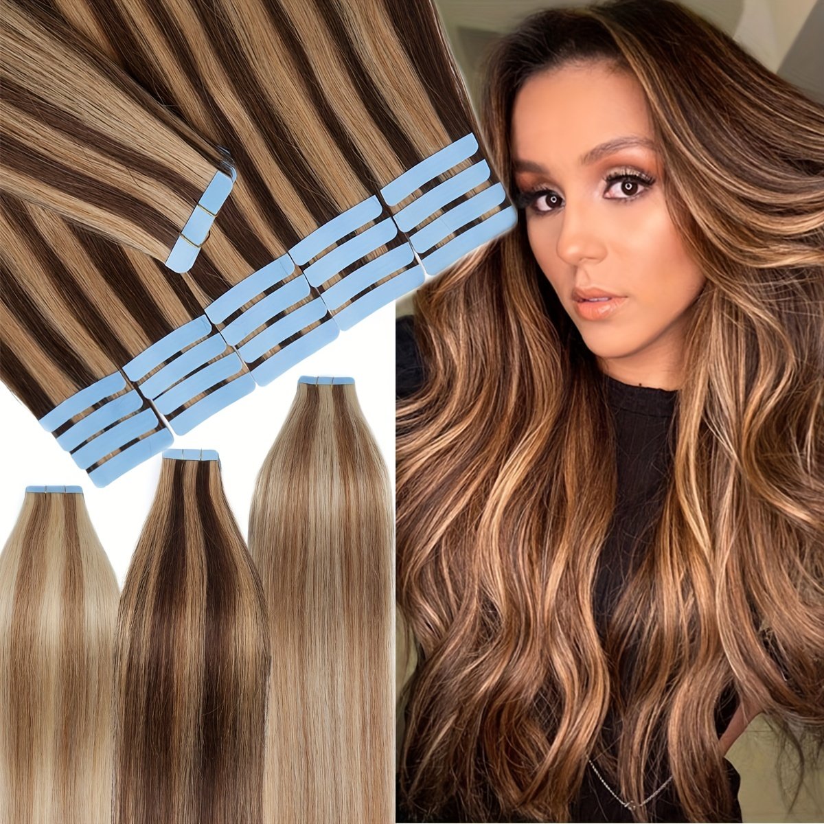 100human Hair Tape in Extension Tape Ins Invisible Hair Extensions Invisible Tape in Human Hair Extension