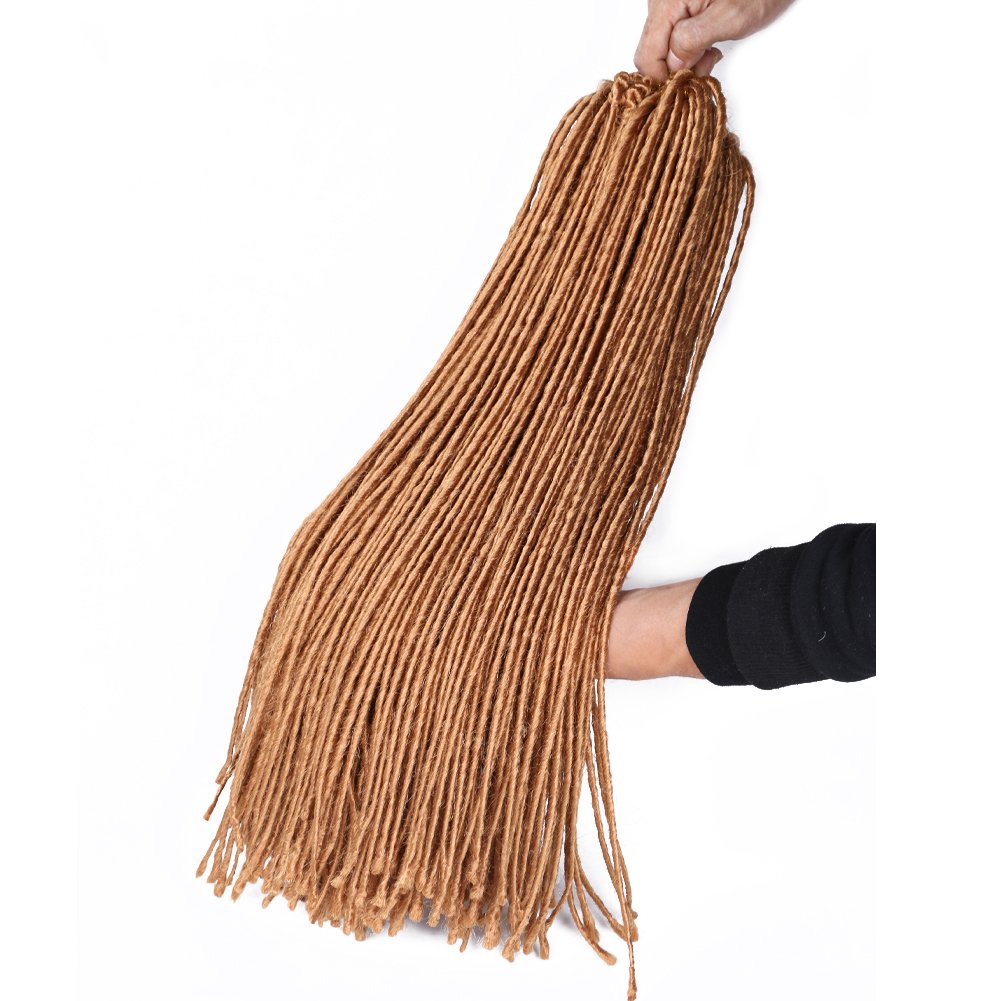 Soft fine Dreadlocks locs crochet hair Synthetic Dreadlock Handmade Faux Locs Brown Dreads Hair Extensions hair Extensions
