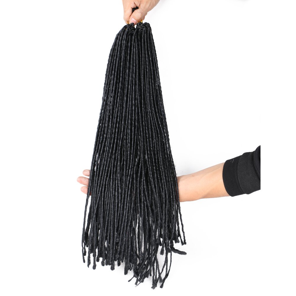 Soft fine Dreadlocks locs crochet hair Synthetic Dreadlock Handmade Faux Locs Brown Dreads Hair Extensions hair Extensions