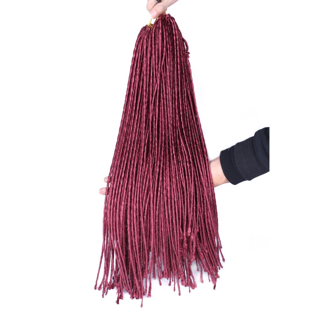 Soft fine Dreadlocks locs crochet hair Synthetic Dreadlock Handmade Faux Locs Brown Dreads Hair Extensions hair Extensions