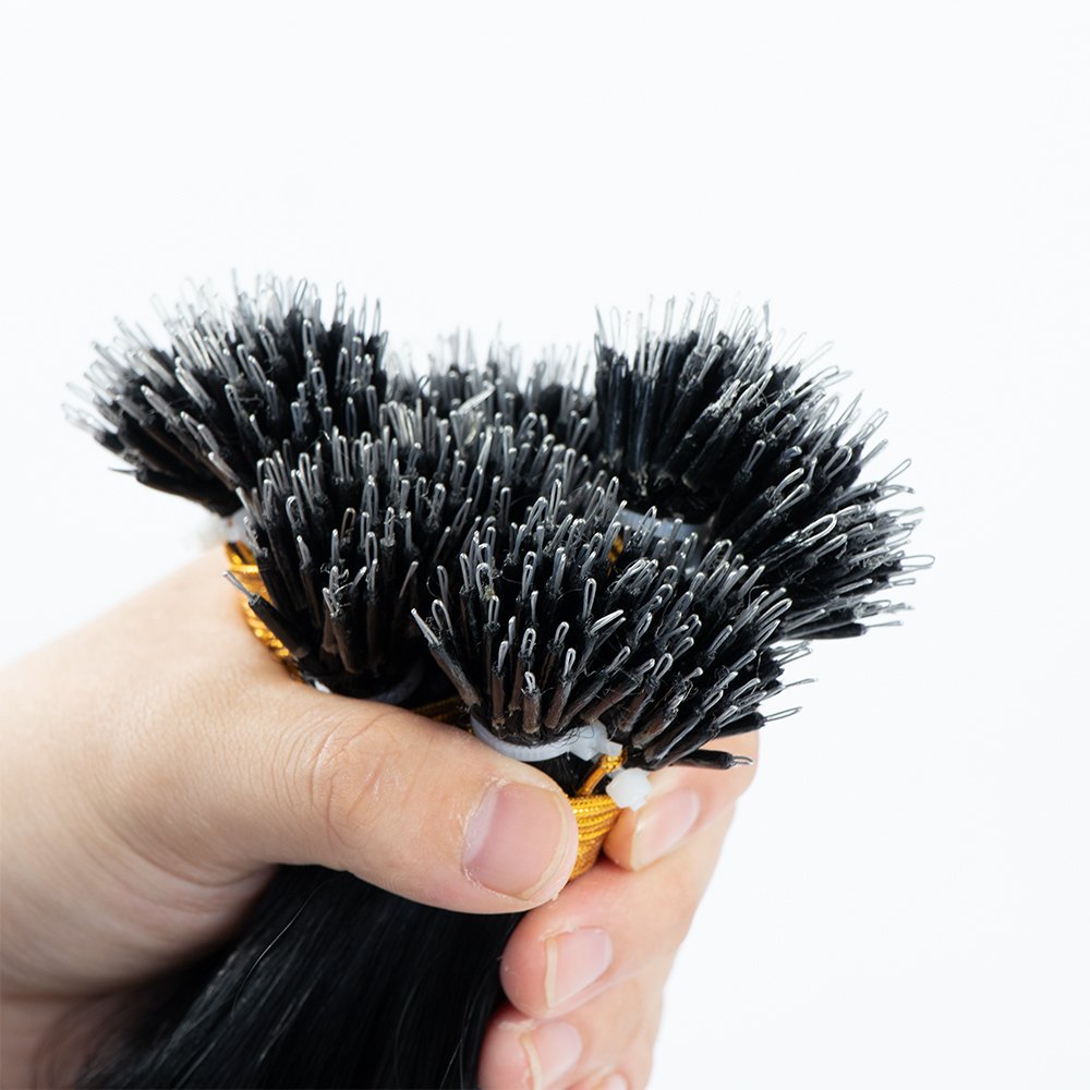 Honor hair Popular Double Drawn Nano Ring Human Hair Extension 100% Virgin Human Nano Ring Hair 16-26inch