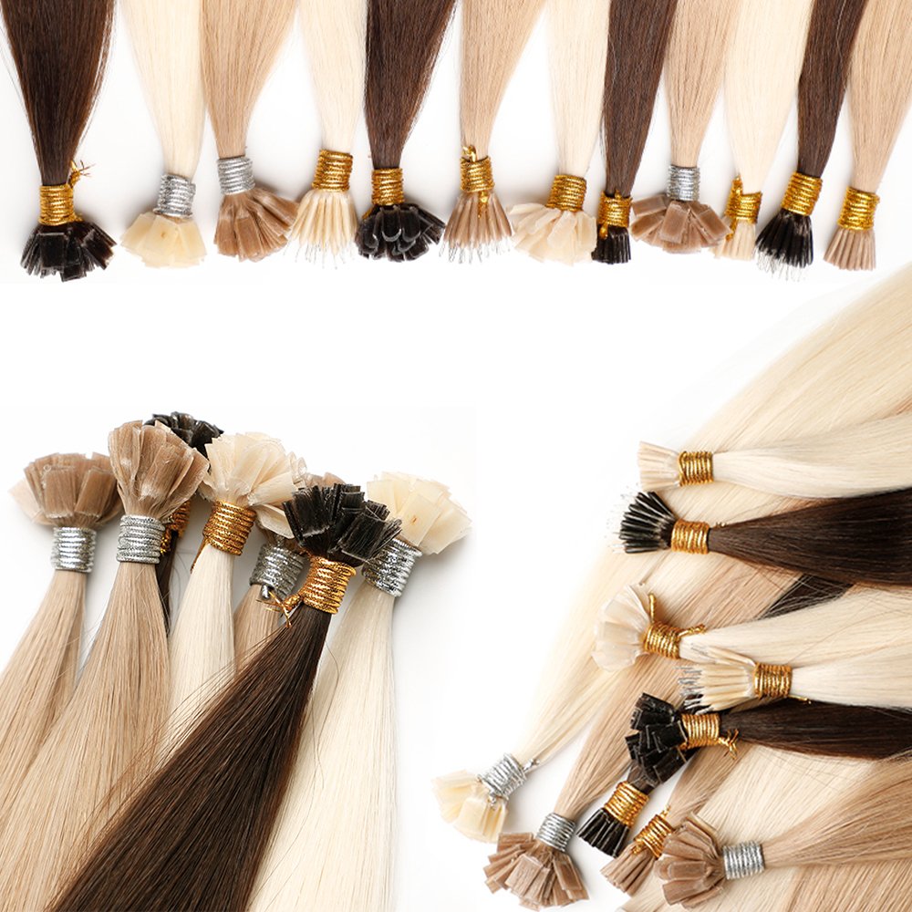 LeShinehair Wholesale Cuticule Aligned 20 Inches i Tips Hair Extensions U tips Human Hair