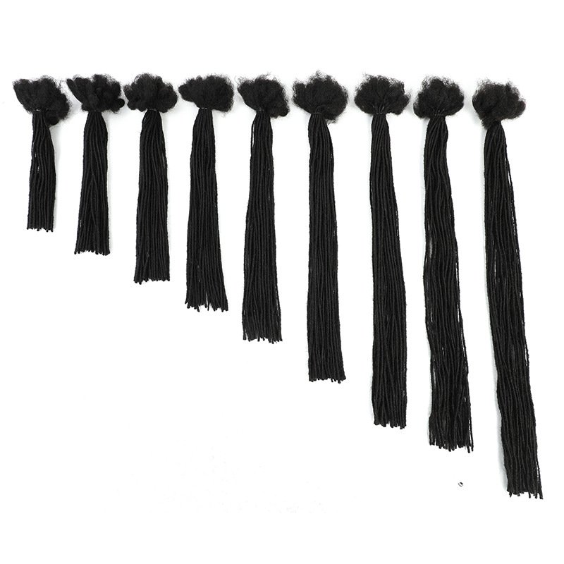 real human hair Dreadlock Extensions brazilian Human Hair For african Women Handmade Permanent loc Extensions
