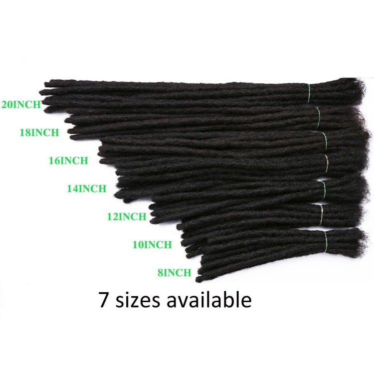 real human hair Dreadlock Extensions brazilian Human Hair For african Women Handmade Permanent loc Extensions