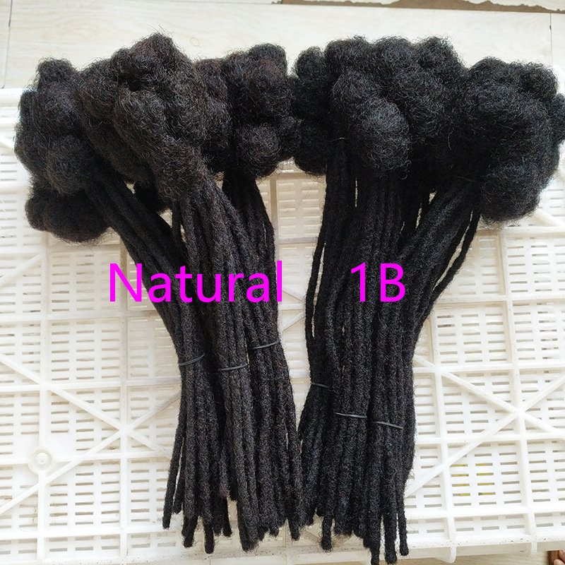 real human hair Dreadlock Extensions brazilian Human Hair For african Women Handmade Permanent loc Extensions