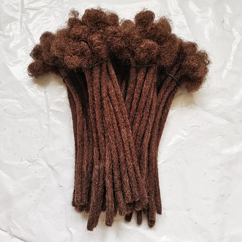 real human hair Dreadlock Extensions brazilian Human Hair For african Women Handmade Permanent loc Extensions