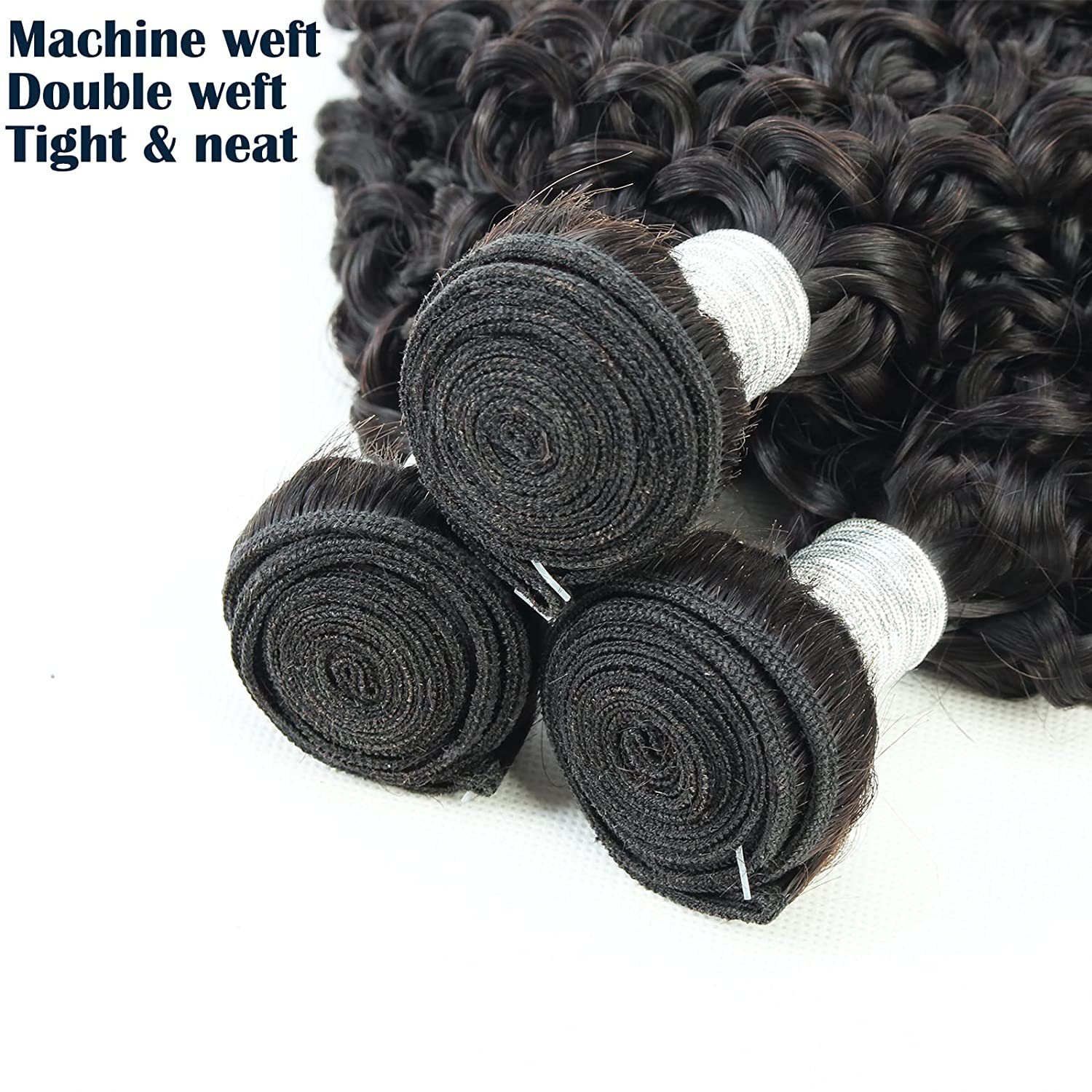 Human Hair Extension Wholesale Raw Virgin Human Hair Double Drawn Machine Weft Kinky Curly Human Hair Extension