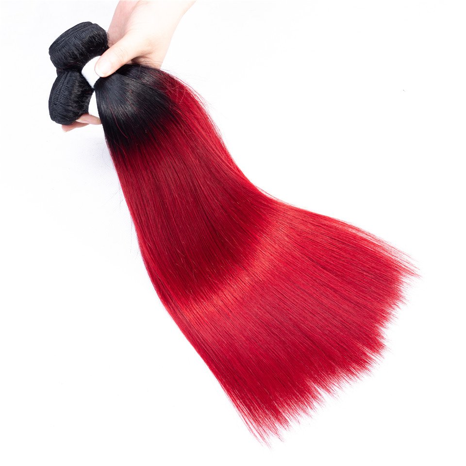 Hot Sale China Suppliers Raw Indian Hair 1B Red Straight Salon Hair Extension indian temple hair extensions weave bundle