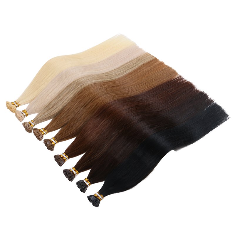 40grams/pack 16" 18" 100% Cuticle Salon Quality Virgin Russian Pre Bonded Hot Fusion Keratin Flat Tip Human Hair Extensions