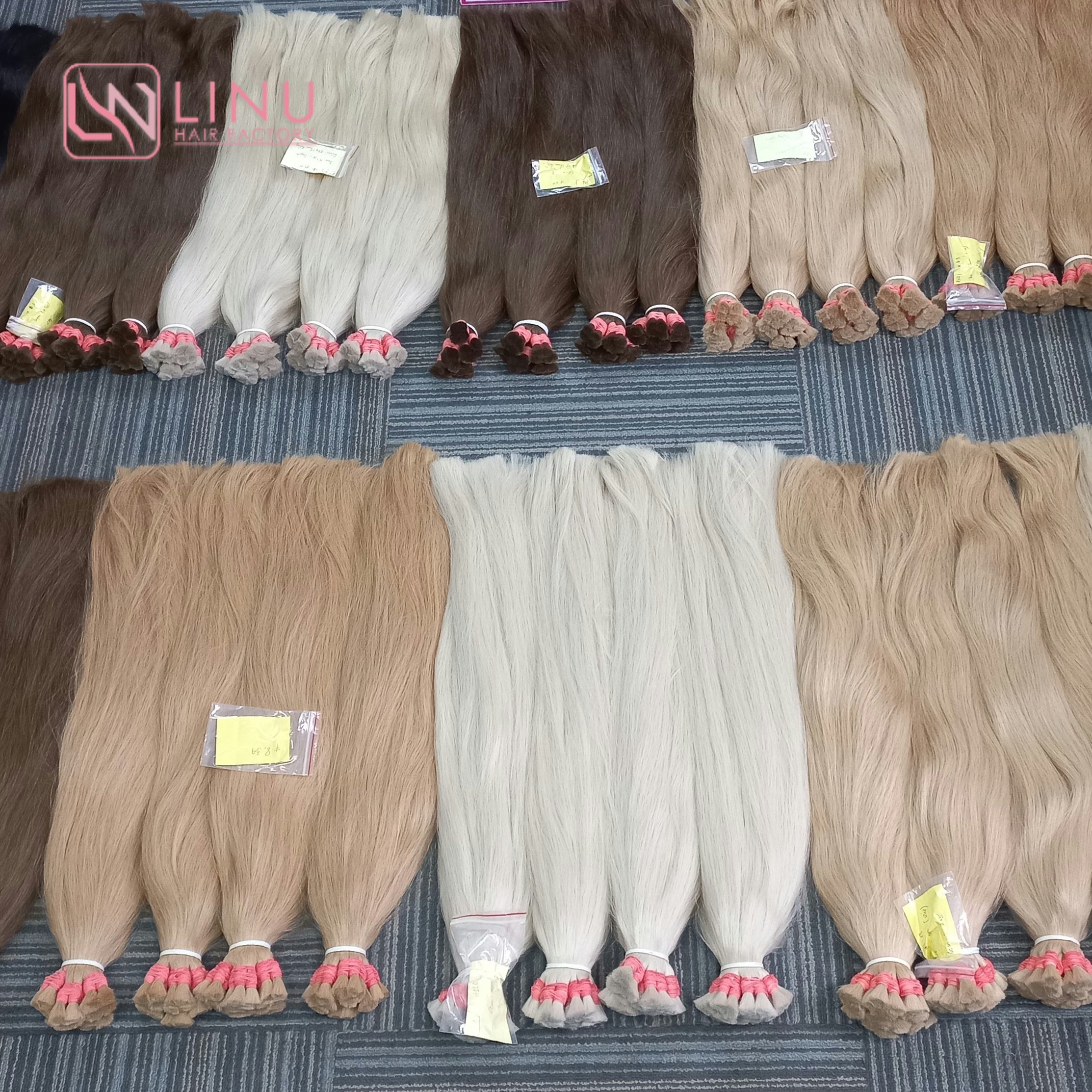 Vietnamese Human Hair Natural Straight Raw Hair Flat Tip Tape Hair Weft Bundles