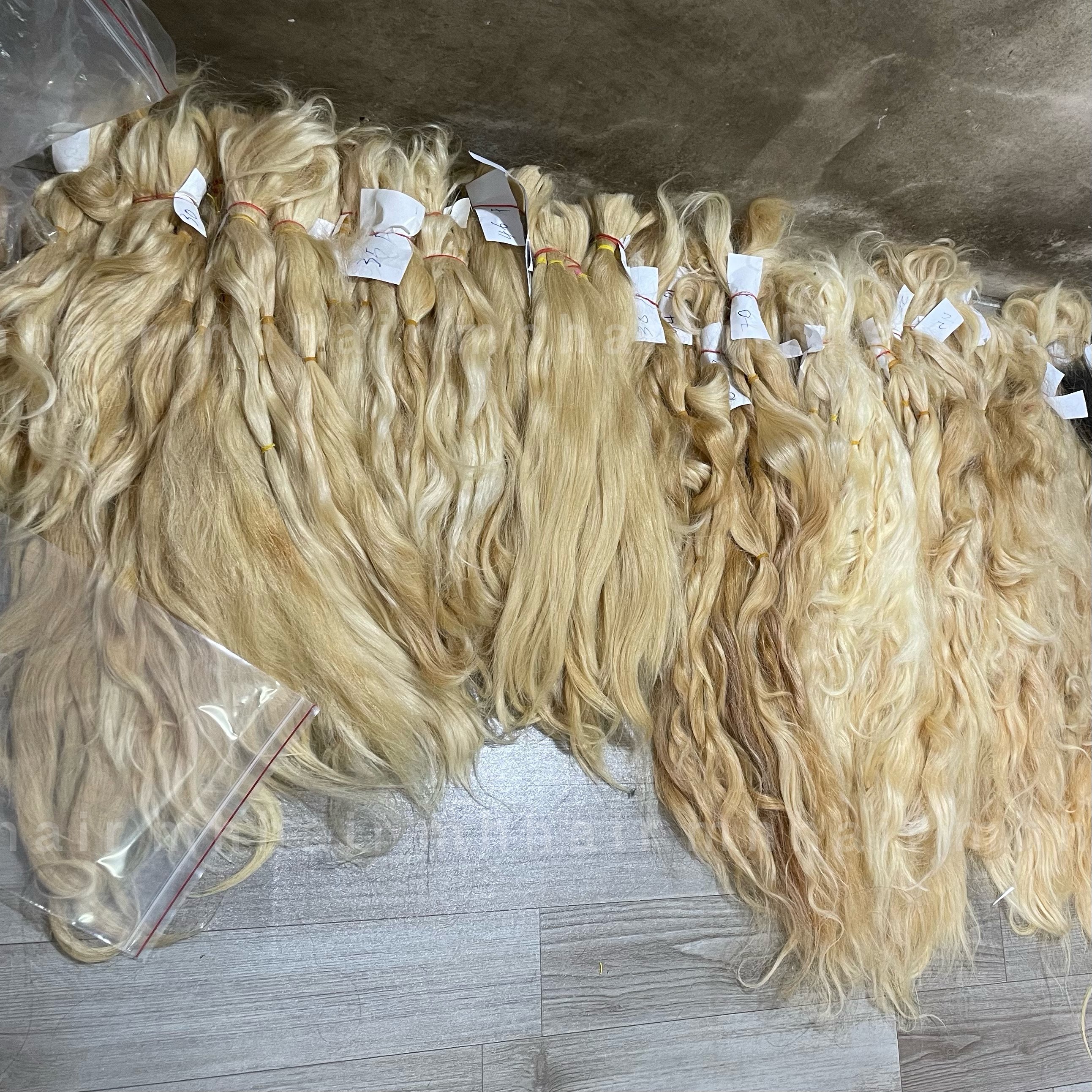 Top Quality Bulk Blonde Human Hair Extensions Straight Wholesale Cuticle Aligend Can Dyed to Highest Color #613