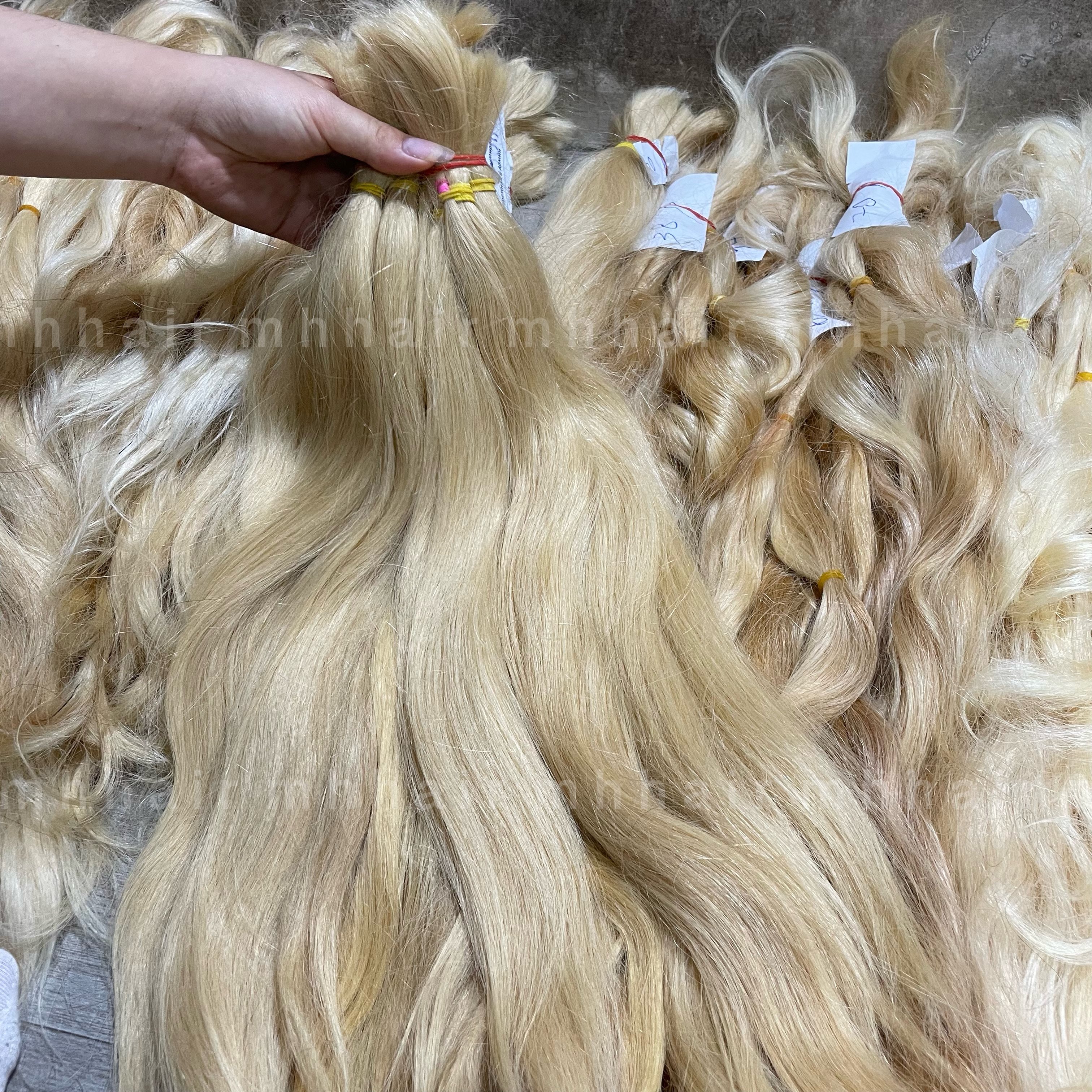 Top Quality Bulk Blonde Human Hair Extensions Straight Wholesale Cuticle Aligend Can Dyed to Highest Color #613