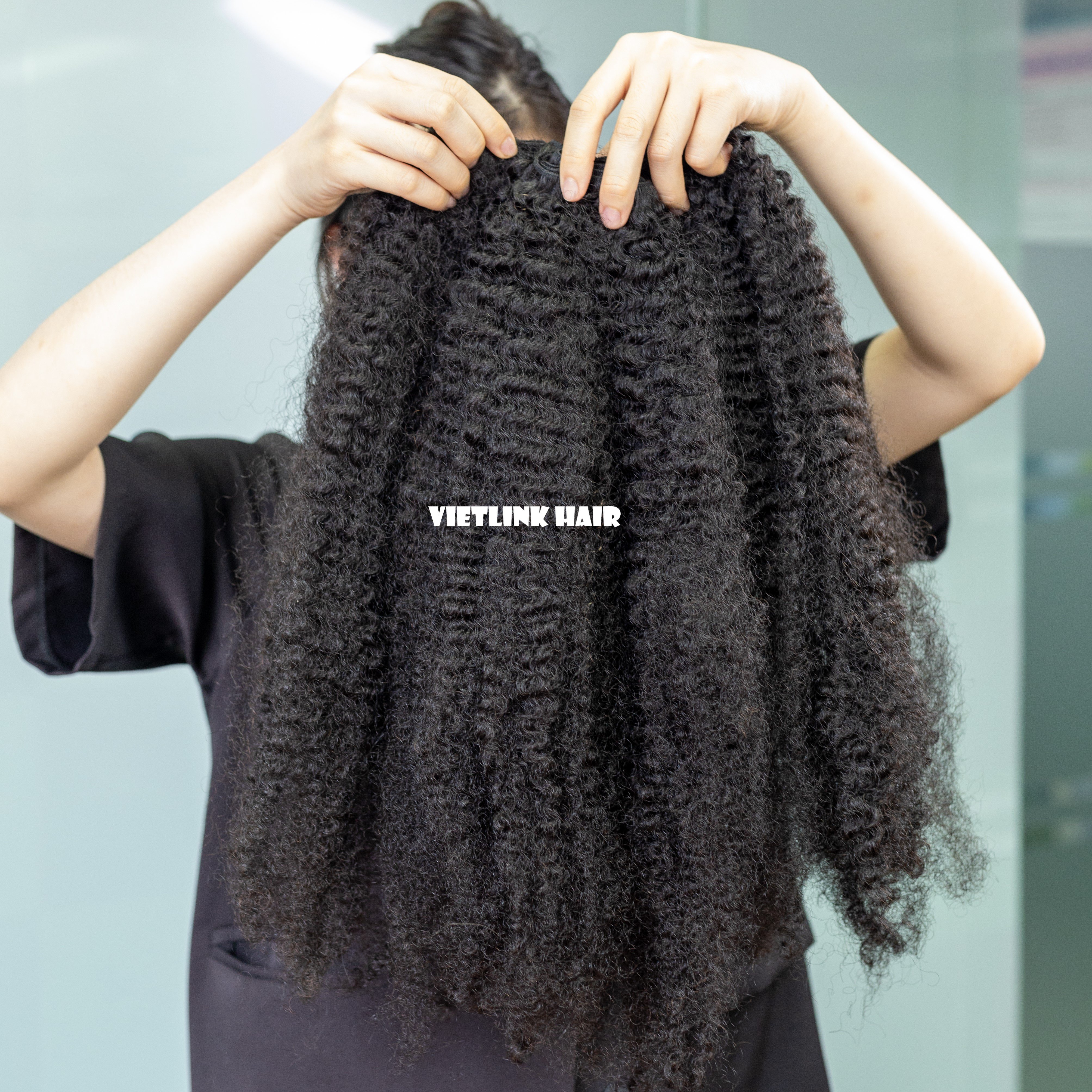 Raw Hair Extensions Kinky Curly Bundles Weft From Burma Burmese Hair 100% Human Hair Extension From VietLink